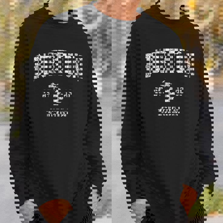 Burton ミシガン州ミシガン州ヴィンテージアスレチックスポーツデザイン スウェットシャツ 彼への贈り物