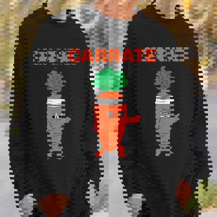 Carrate 空手キャロット かわいい＆面白いトレーニングダジャレ先生 スウェットシャツ 彼への贈り物