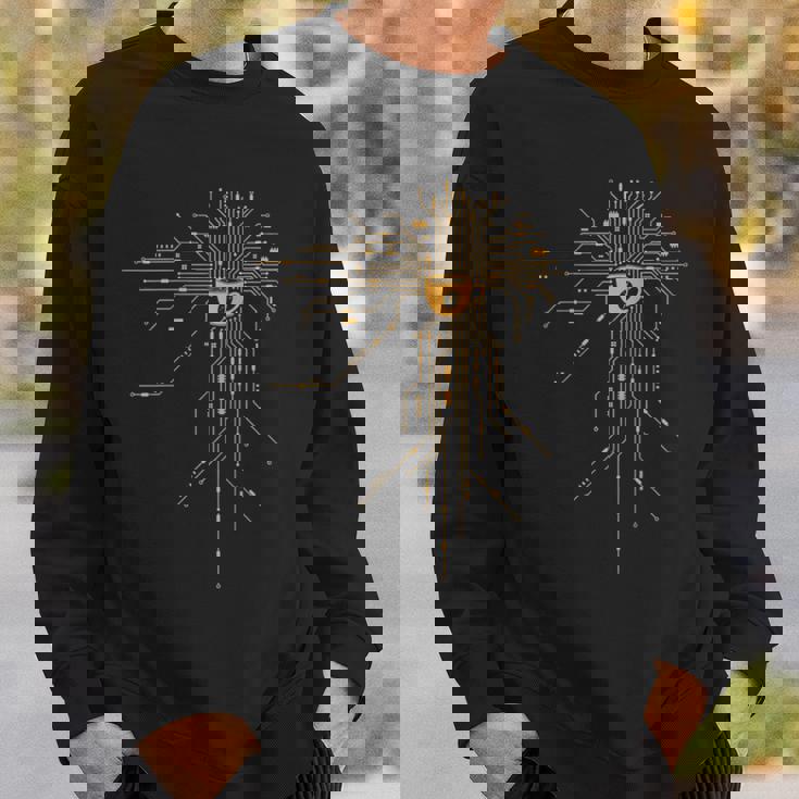 Coffee Powered Programmer Computer Geek CPU Print Sweatshirt Unisex Gifts for Him