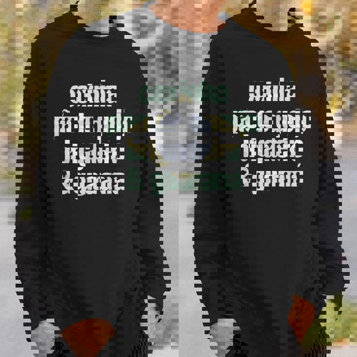 Coxinha Pao De Queijo Brigadeiro & Guarana ブラジル料理 スウェットシャツ 彼への贈り物