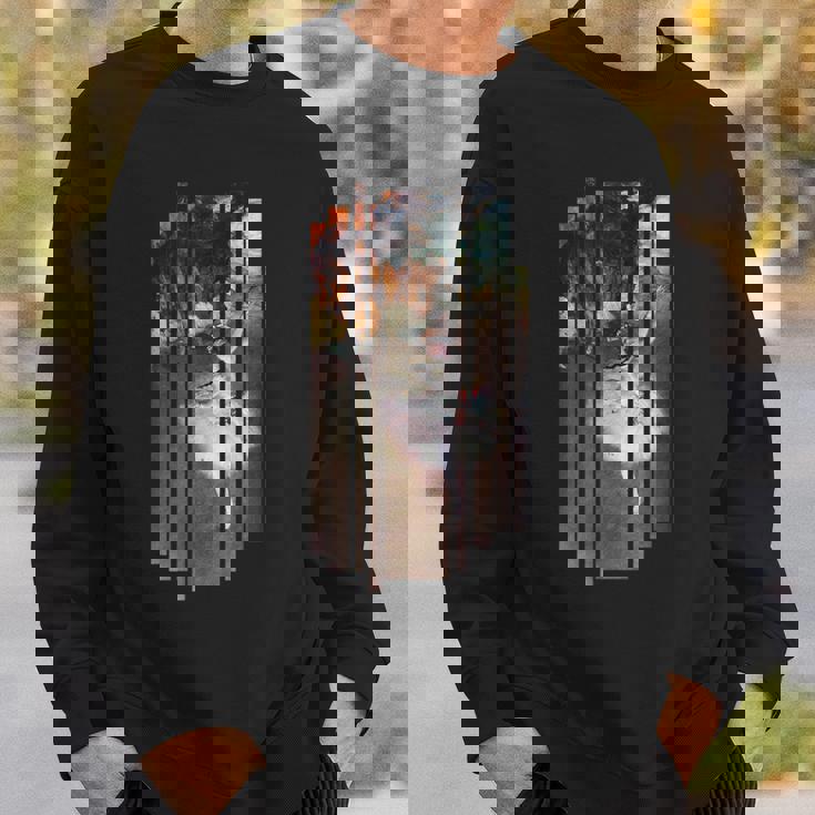 Degas 有名なバレリーナ絵画 モダンな外観 縦縞 スウェットシャツ 彼への贈り物