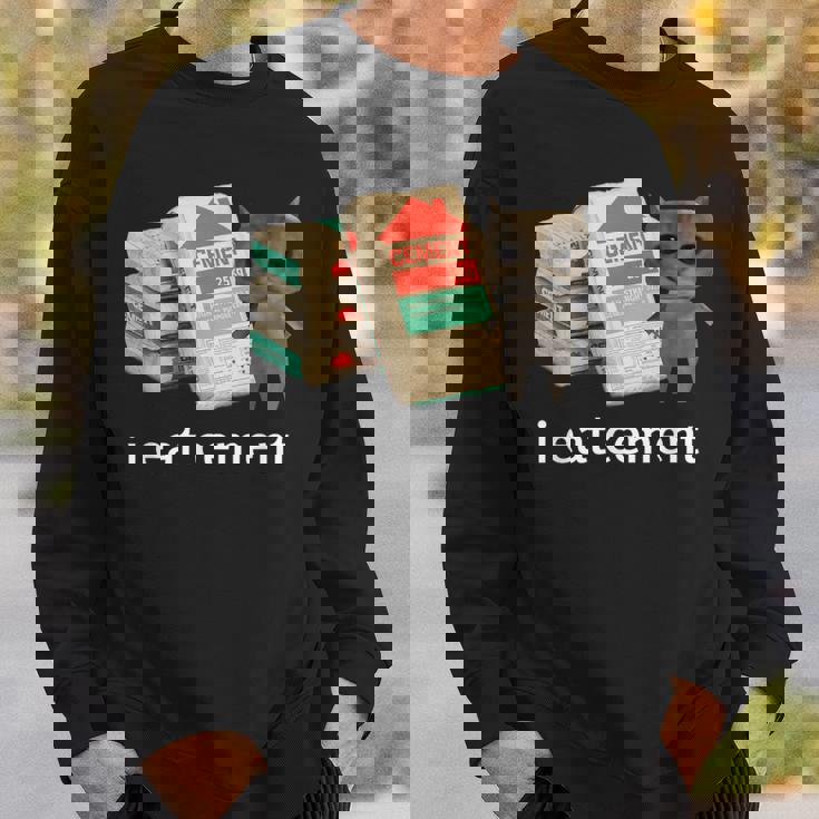 I Eat Cement 猫シャツ キッズ 面白い ダンク 猫 ミーム スウェットシャツ 彼への贈り物