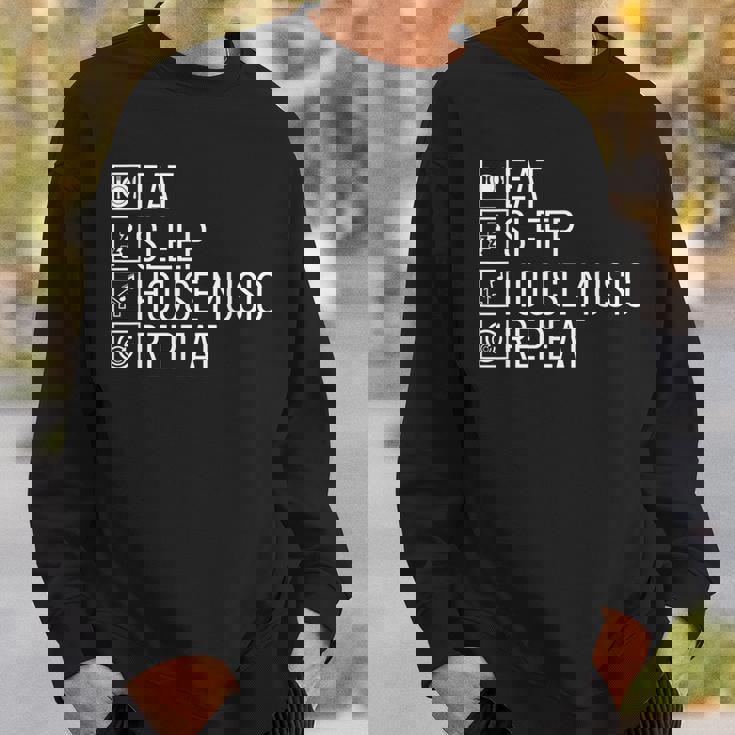 Eatleep House Music リピート Edm Lover Djハウスミュージック スウェットシャツ 彼への贈り物