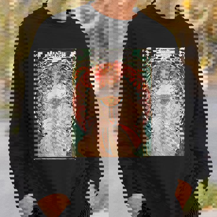 F Champenois Imprimeur-Editeur By Alphonse Mucha スウェットシャツ 彼への贈り物