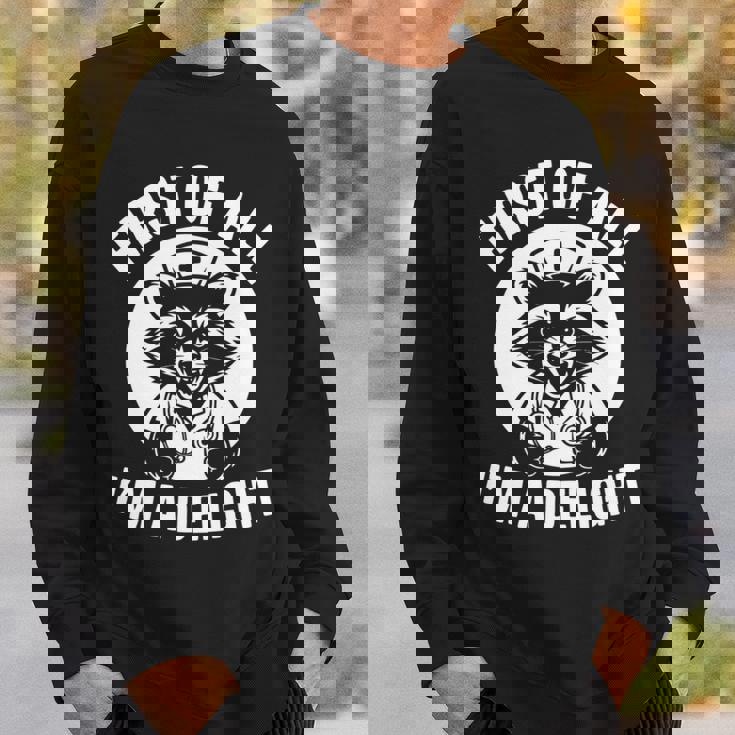 First Of All I'm A Delight アライグマ 看護師 面白い 長袖tシャツ スウェットシャツ 彼への贈り物