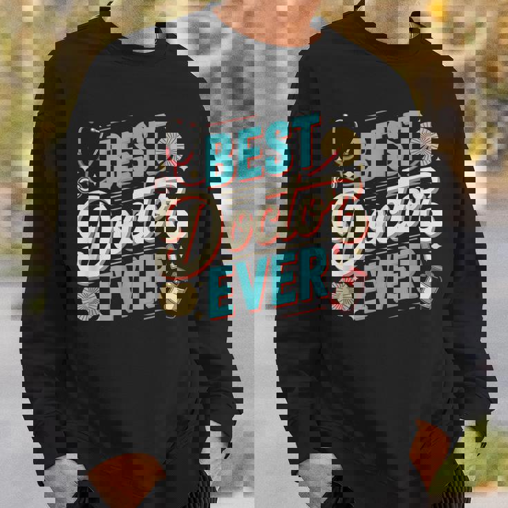 Doctor Memes テキスト Doctors Best Doctor Ever スウェットシャツ 彼への贈り物