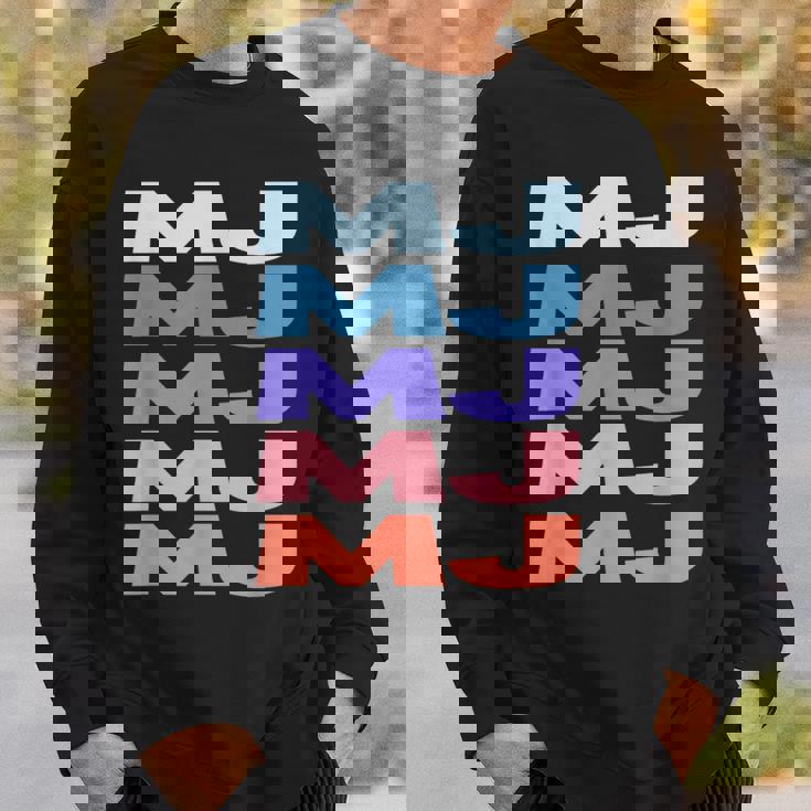 Modern Repeated Text Mj スウェットシャツ 彼への贈り物