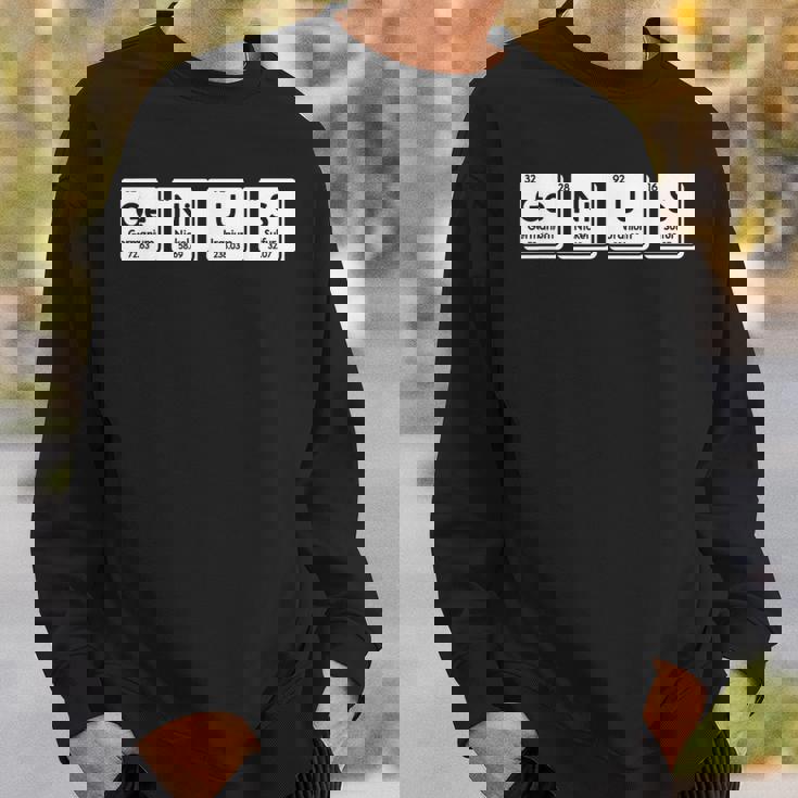 Genius Ge-Ni-U-S 化学元素科学周期表 スウェットシャツ 彼への贈り物