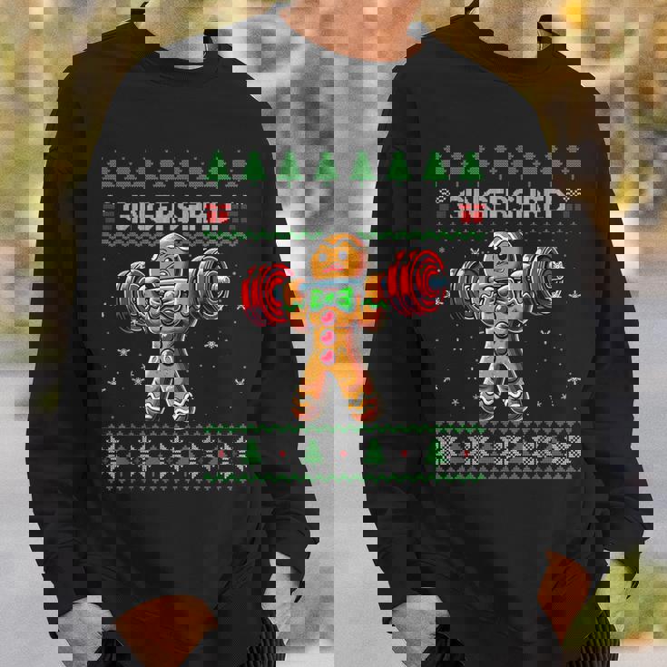 Gingershred Gym Christmas Ugly Sweater Gingerbread Workout Sweatshirt Unisex Gifts for Him