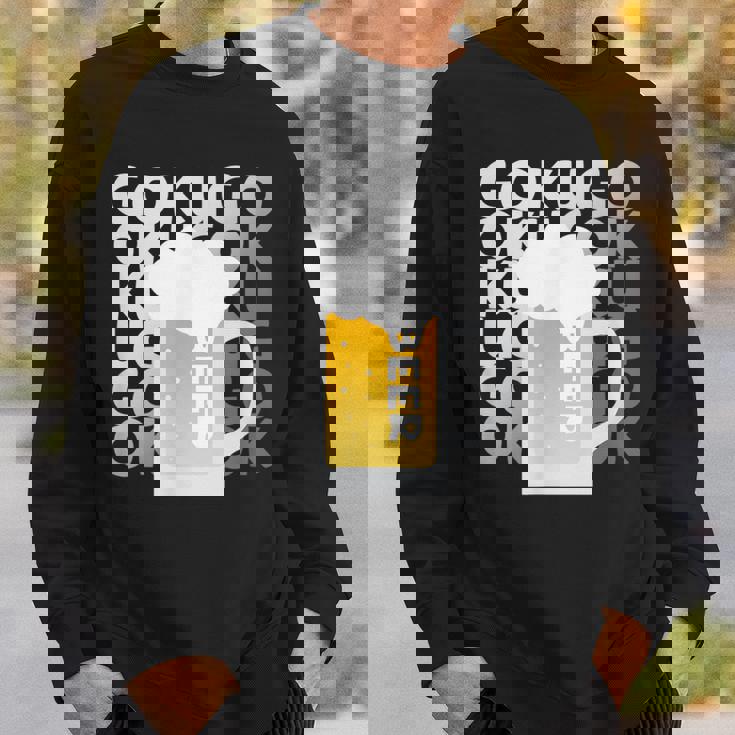 Gokugoku ビール 生ビール 泡 夏 居酒屋 仲間 楽しい 美味しい 爽快 メンズ レディース スウェットシャツ 彼への贈り物