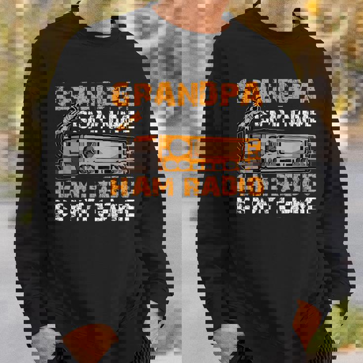 Grandpa Is My Name Ham Radio Is My Game Hamラジオ アマチュア無線 スウェットシャツ 彼への贈り物