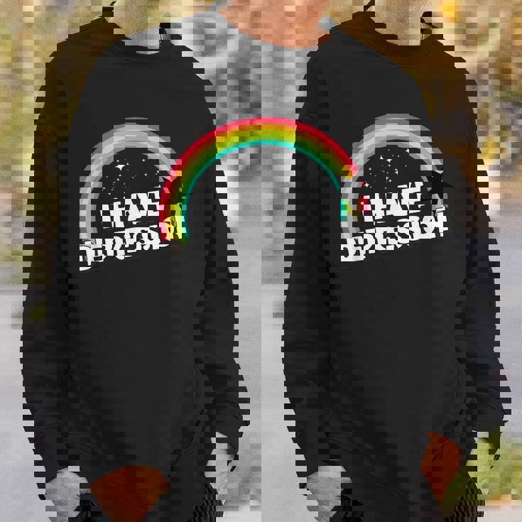 I Have Depression 面白いメンタルヘルスリマインダーギフト スウェットシャツ 彼への贈り物