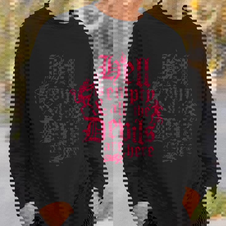 Hell Is Empty テンペスト ヴィンテージ アンティーク調 ゴシック シェイクスピア スウェットシャツ 彼への贈り物