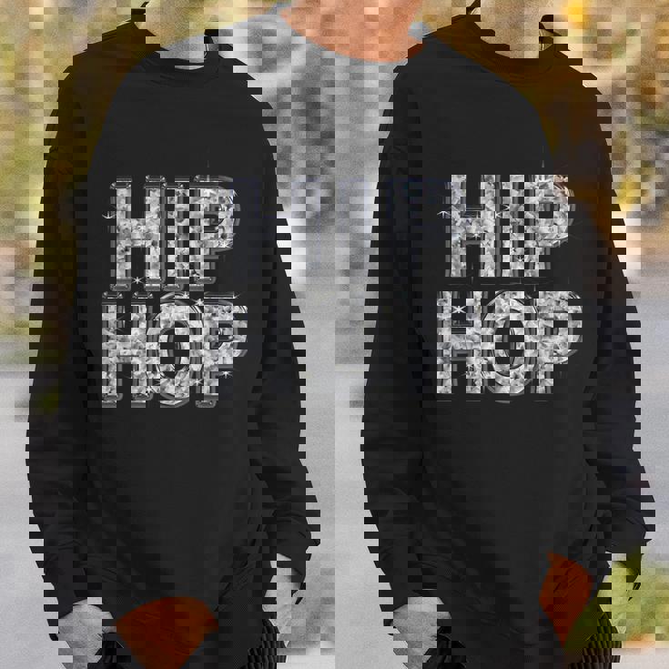 Hip Hop ヒップホップ（ダイヤモンド フォント）【Streetstarz ストリートスターズ】文字 かっこいい スウェットシャツ 彼への贈り物