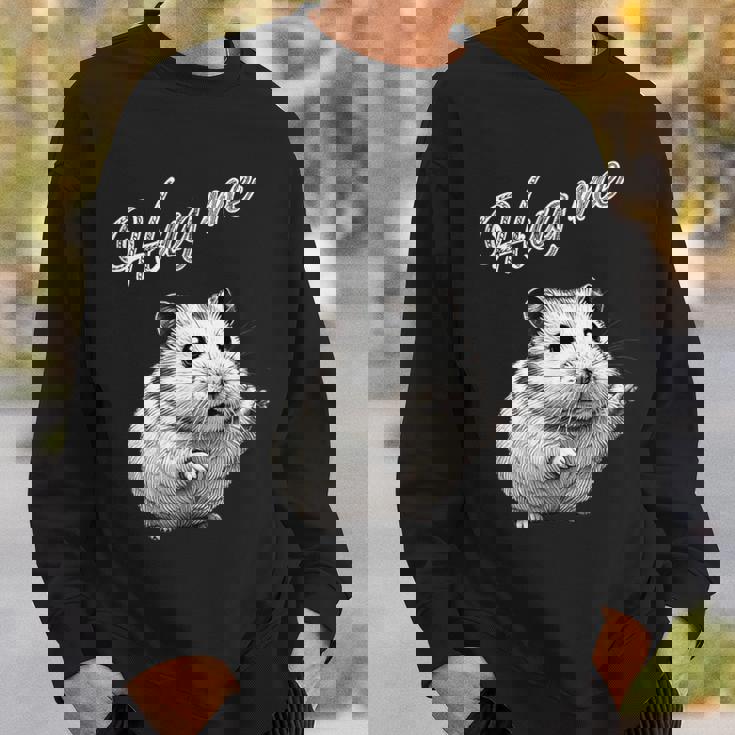 Hug Me ジャンガリアンハムスター アートデザイン 可愛い おしゃれ 動物 齧歯類 スウェットシャツ 彼への贈り物