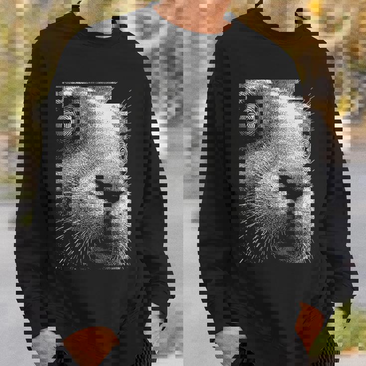 Hypnotic Rabbit Weird Eyes Odd Weirdcore Spooky Halloween Tank Top Sweatshirt Unisex Gifts for Him