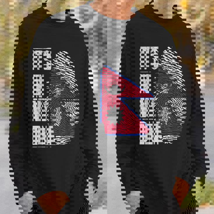 It's In My Dna ネパール ネパール国旗 指紋 スウェットシャツ 彼への贈り物