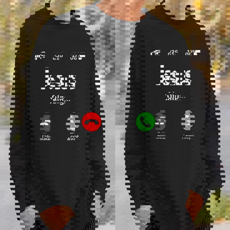 Jesus Is Calling 面白いイエスキリストギフト スウェットシャツ 彼への贈り物