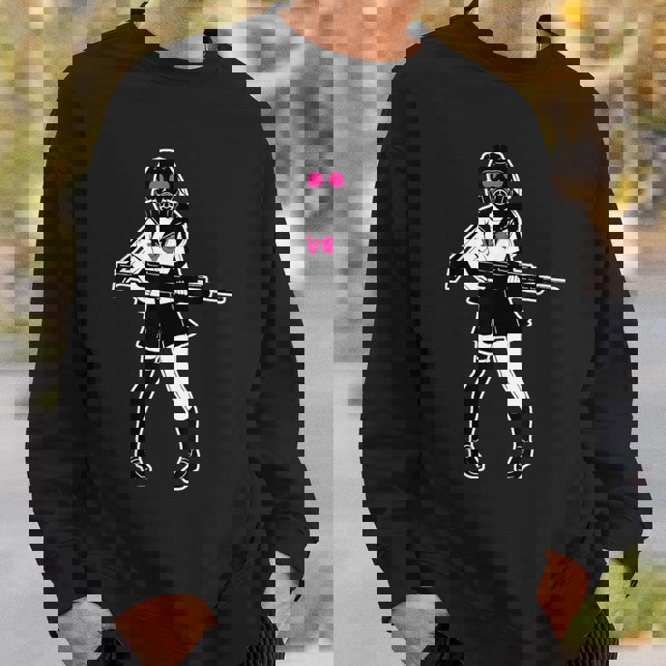 Jun-T-0003-ガスマスクガール スウェットシャツ 彼への贈り物