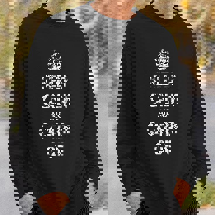 Keep Calm And Carry On ヴィンテージポスタープリント レトロ スウェットシャツ 彼への贈り物