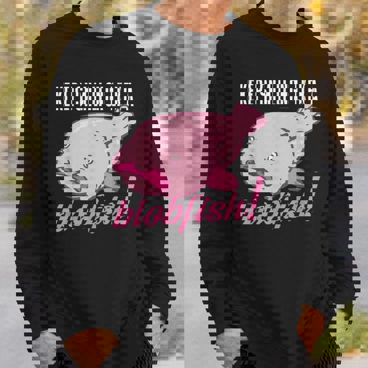 Keepmiling Like A Blobfish デザイン ブログフィッシュファン向け スウェットシャツ 彼への贈り物