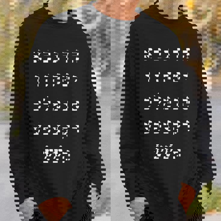Ktav Ashuri アルファベット ヘブライ語 学生 スピーカー スウェットシャツ 彼への贈り物