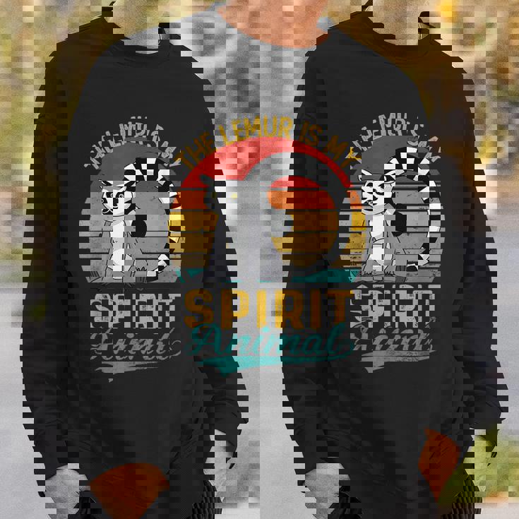 The Lemur Is Mypirit アニマルシャツ ファニーベンテージ キツネザル スウェットシャツ 彼への贈り物