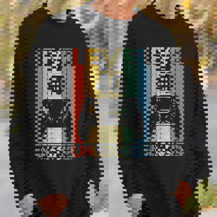 Level 40 Unlocked ideo Gamer 40Th Birthday スウェットシャツ 彼への贈り物