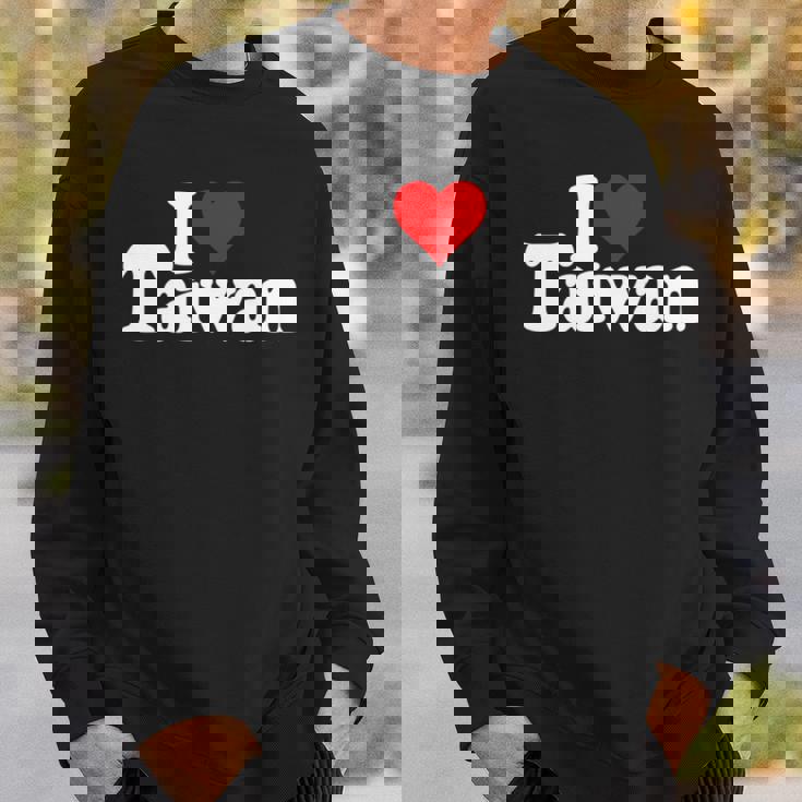 I Love Heart 台湾フォルモサ 台湾文化 長袖tシャツ スウェットシャツ 彼への贈り物