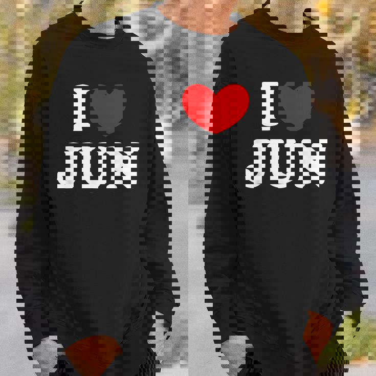 I Love Jun 私は愛する Jun スウェットシャツ 彼への贈り物