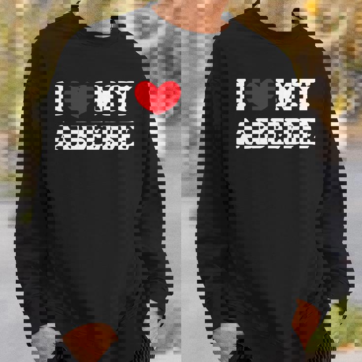 I Love My Abebe アイ・ラブ・マイ・アベベ 長袖tシャツ スウェットシャツ 彼への贈り物