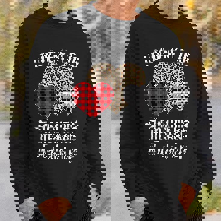 I Love My Job For All The Little Reasons バレンタインハート スウェットシャツ 彼への贈り物