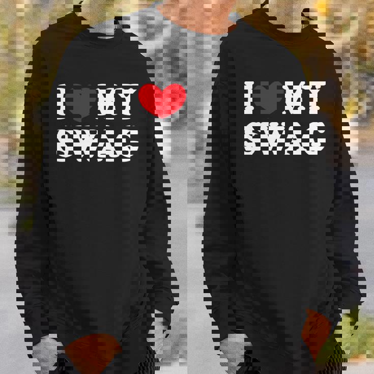 I Love Mywag アイ・ラブ・マイ・スワッグ、アイ・ハート・マイ・スワッグ 長袖tシャツ スウェットシャツ 彼への贈り物