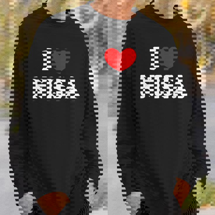 I Love Nisa 私は愛する Nisa スウェットシャツ 彼への贈り物