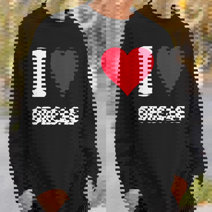 I Love Orcas スウェットシャツ 彼への贈り物