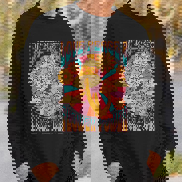 Love Peace ヒッピーコスチューム 60年代 70年代 フラワーフェスティバル衣装 スウェットシャツ 彼への贈り物