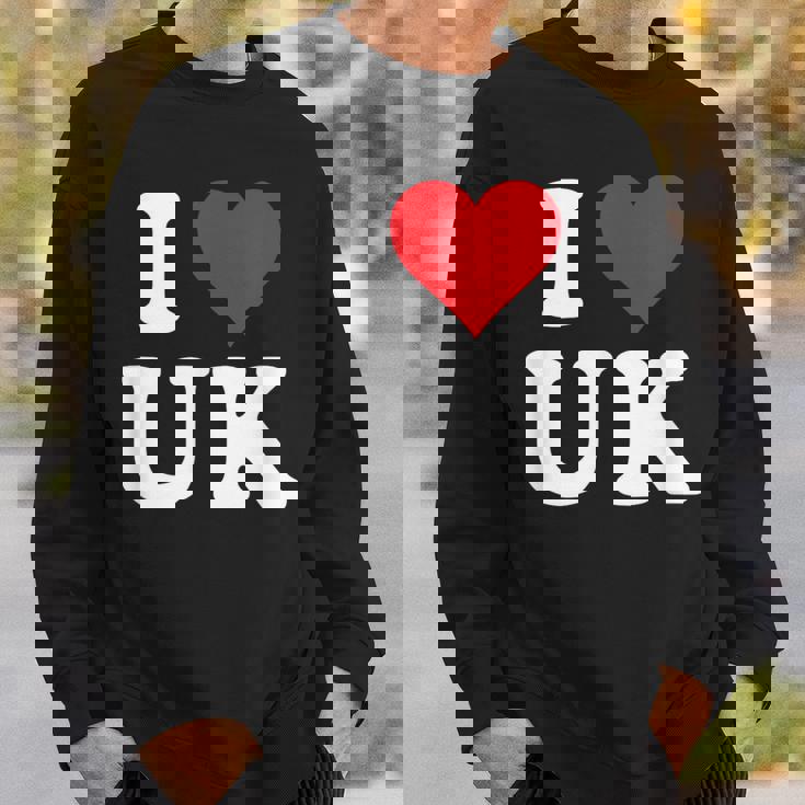 I Love Uk Initials I Heart UK First Last Name U K スウェットシャツ 彼への贈り物