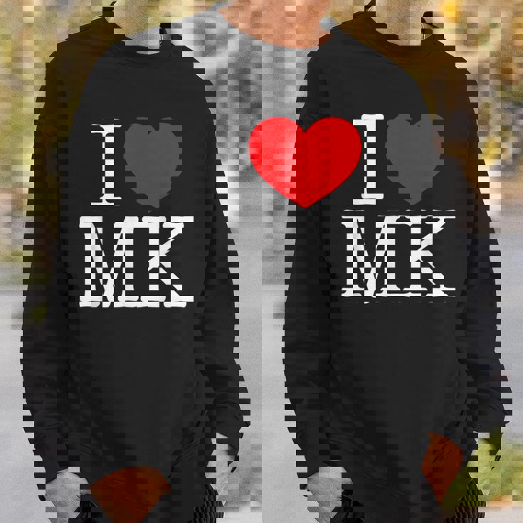I Love ハート Mk スウェットシャツ 彼への贈り物