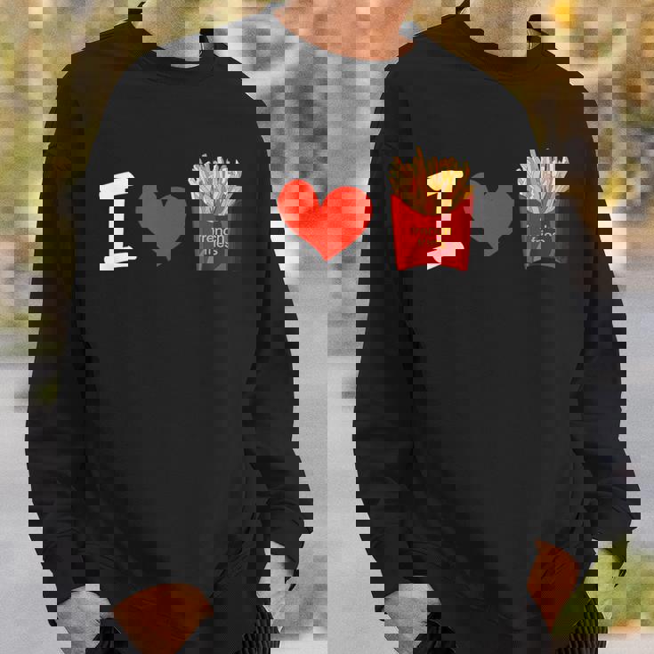 I Love フライドポテト ポテトラバーフライデー スウェットシャツ 彼への贈り物