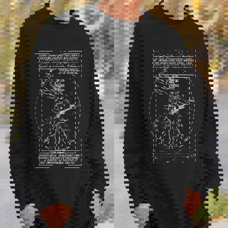 Metal I Death Metal I Heavy Metalitruvian Man Guitar スウェットシャツ 彼への贈り物