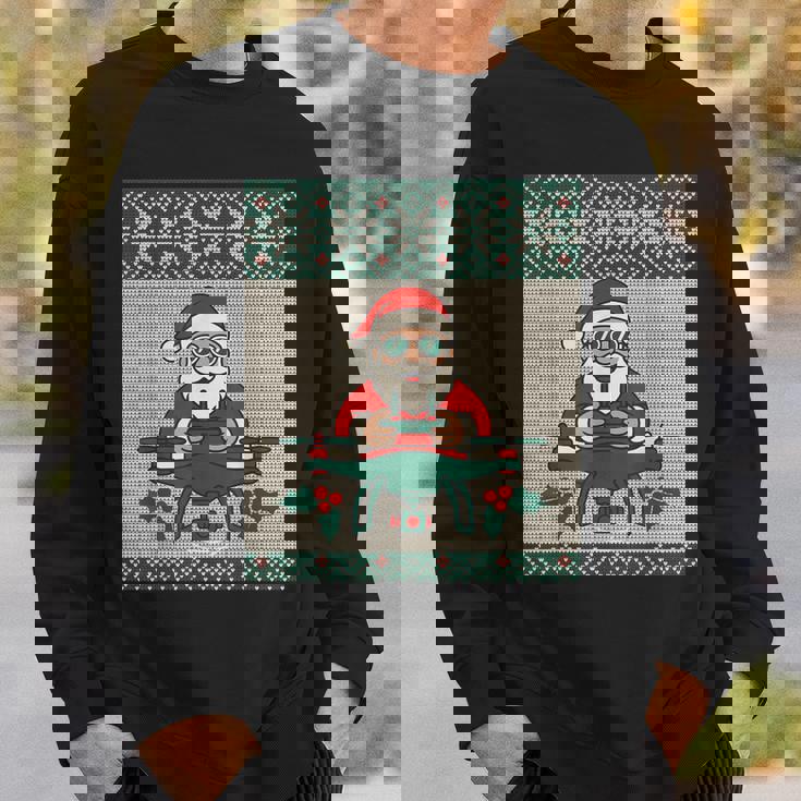 Modern Santa Drone Pilot Ugly Christmas Sweat Sweatshirt Unisex Gifts for Him