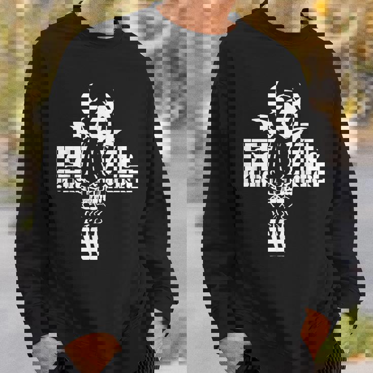 Nog-T-0004-悪魔-黒 スウェットシャツ 彼への贈り物