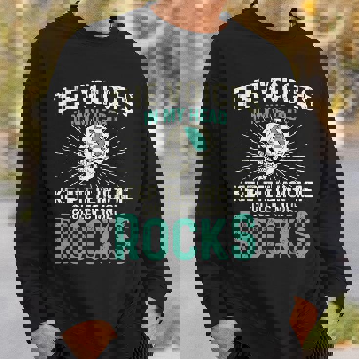 Theoices In My Head ロックコレクター ジオードハンター 地質学 スウェットシャツ 彼への贈り物