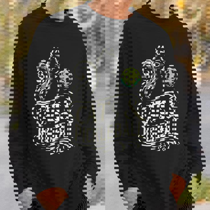 Pickleball Player 猫オーナーピックルボール キティ好きの服 スウェットシャツ 彼への贈り物