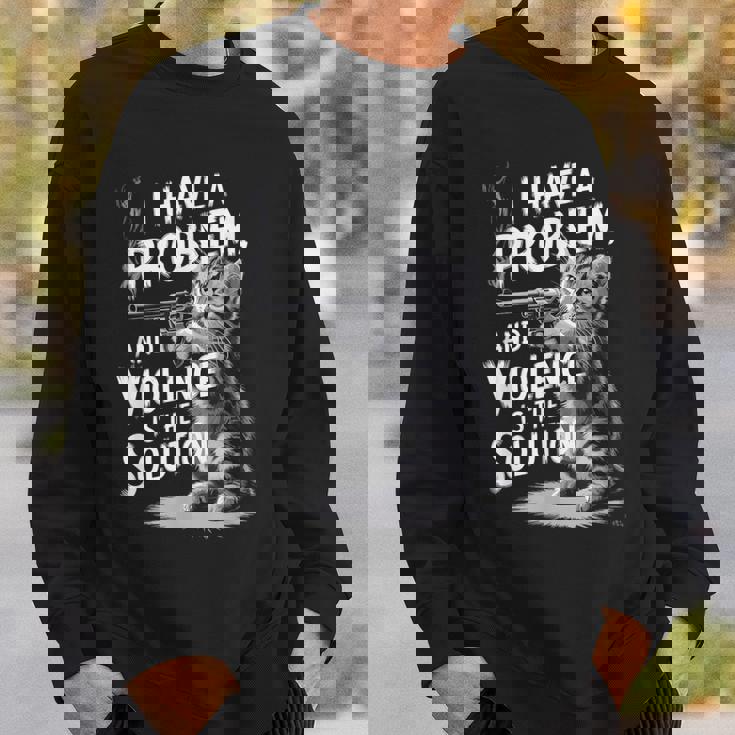 Problem Cat I Have A Problem Edgy Cat スウェットシャツ 彼への贈り物