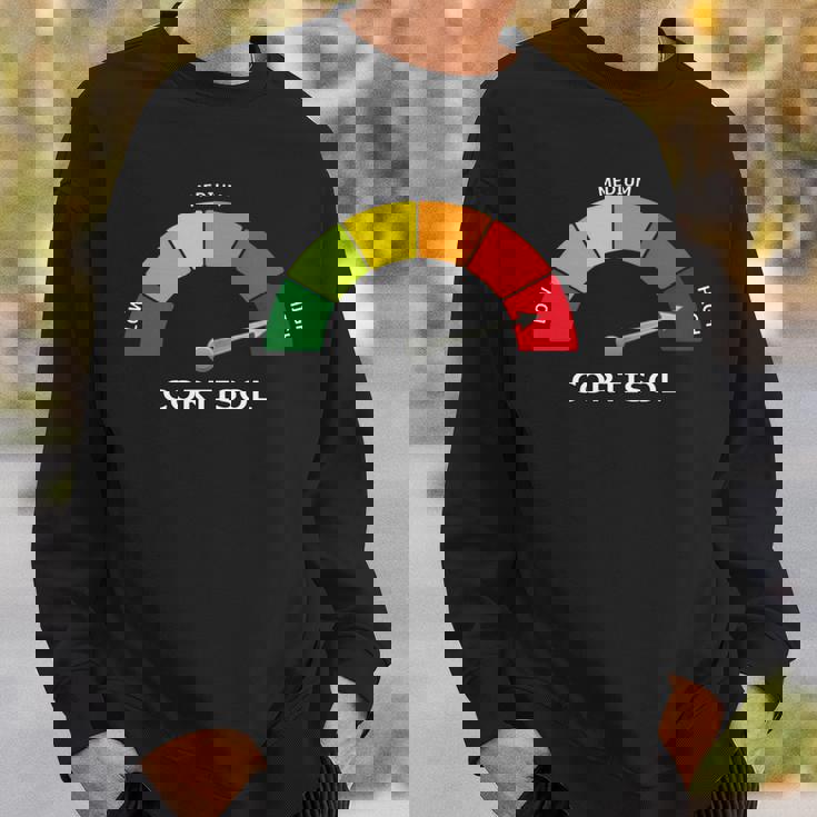 Pure Cortisol 面白いストレスメーターで走る 長袖tシャツ スウェットシャツ 彼への贈り物