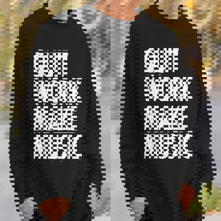 Quit Work Make Music 半袖 スウェットシャツ 彼への贈り物