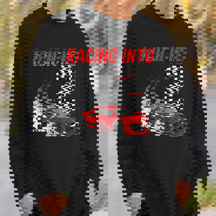 Racing Into 2Nd Birthday レースカー 2歳 幼児 男の子 スウェットシャツ 彼への贈り物