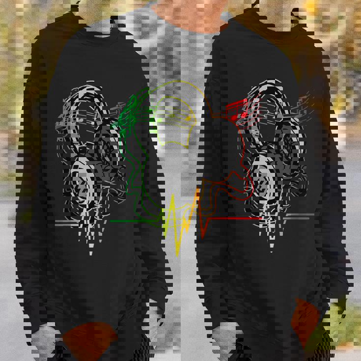 Rasta レゲエ ミュージックヘッドフォン ビンテージ スウェットシャツ 彼への贈り物