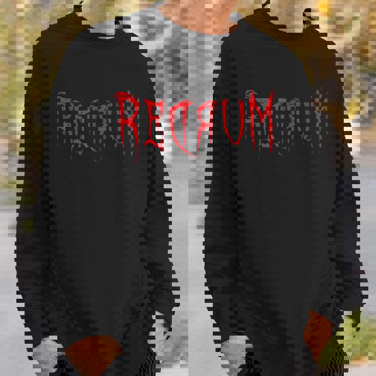 Redrum 怖い不気味な血まみれのハロウィンtシャツ2 スウェットシャツ 彼への贈り物